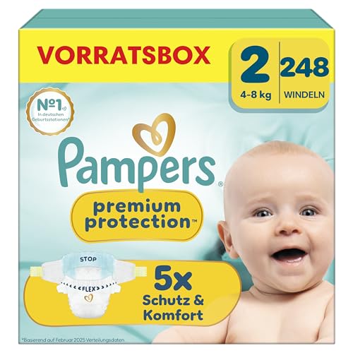 Pampers Windeln Größe 2 Vorratspack 248 Stück, ab 33,40 @ Amazon