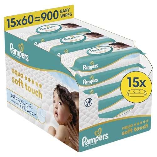 Pampers Feuchttücher Aqua Soft Touch 900 Stk. für Babys