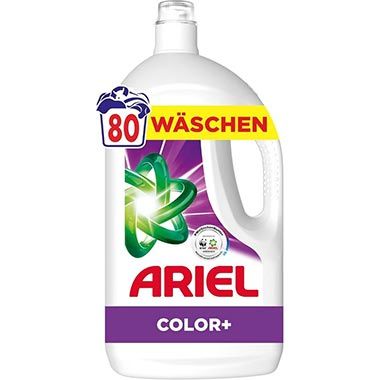 80WL Ariel Color+ Flüssigwaschmittel mit Fleck-Weg-Power, ab 16