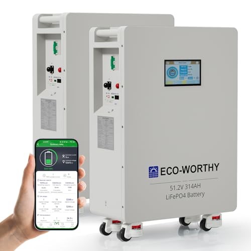 ECO-WORTHY 2Pack 48V 314Ah LiFePO4 Batterie 32,2kWh