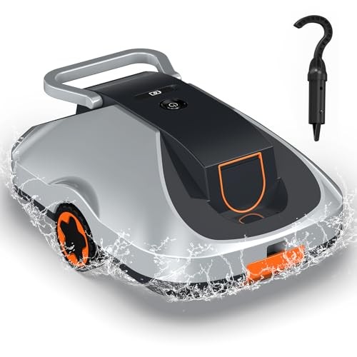 Poolroboter Akku, kabelloser Bodensauger, 200 Min Laufzeit, 2,7L Filter, 3,6kg