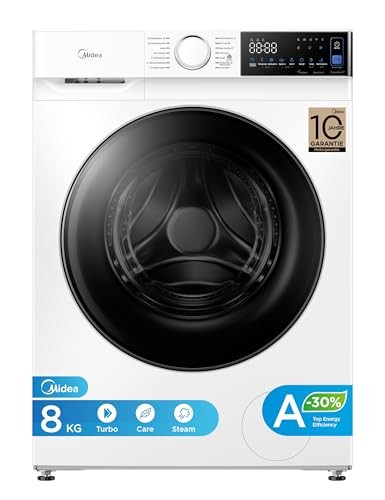 Midea V5 Waschmaschine MFV5EW80WBA30, 8kg, Energieeffizienz Weiß