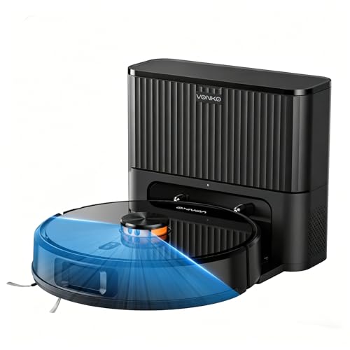 VONKO S6 Pro Saugroboter, LiDAR Navigation, 8000Pa, Wischfunktion, 180 Min Laufzeit, Tierhaare