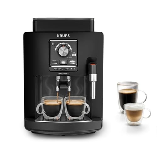 Krups Harmony EA5088E0 Kaffeevollautomat, 4 Kaffeespezialitäten, Schwarz
