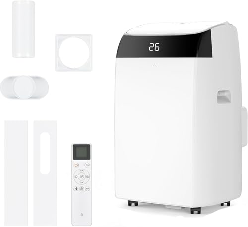 **4-in-1 Mobiles Klimagerät 12000 BTU für 4351 | Kühlen, Ventilieren, Entfeuchten**