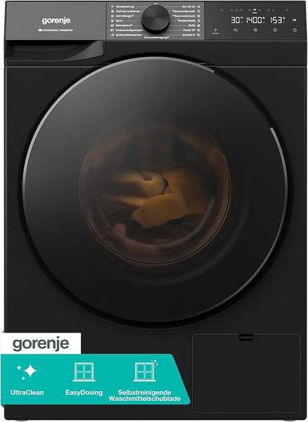 Gorenje Waschmaschine W53G484A3P1B 8 kg 1400 U/min SteamTech Schwarz