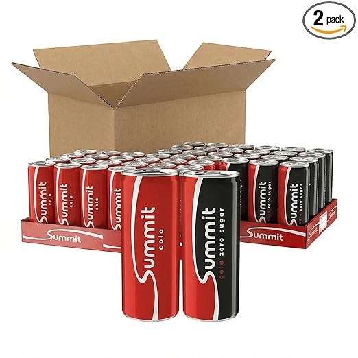 Summit Mixed Box 48 x 250 ml Dosen: 24 Cola + 24 Cola Zero Sugar