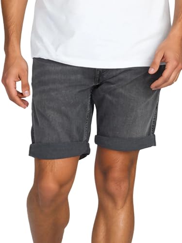 Replay Herren Jeans Shorts Stretch Slim Fit Bermuda Denim Einfarbig Blau Schwarz 30-42