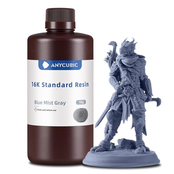 Anycubic 16K 3D Printer Resin 1000g, Blue Mist Gray