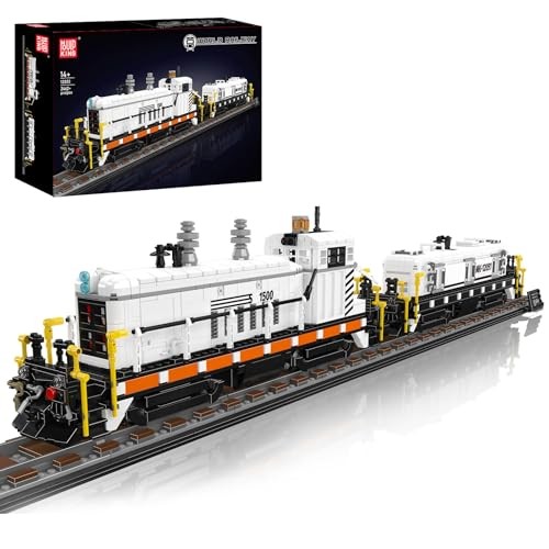 Mould King 12051 Diesel Lok EMD SW1500 Klemmbausteine Set mit Waggon (2462+ Teile)