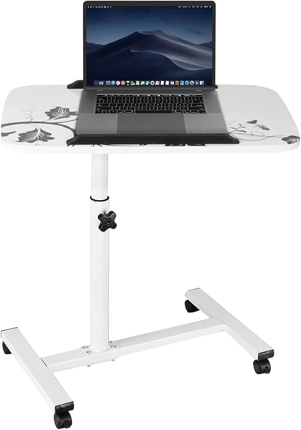 Höhenverstellbarer Laptopständer mit Rollen Laptop Tisch Zubehör