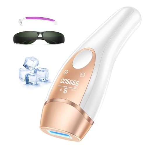 IPL Haarentfernung Gerät mit Kühlfunktion, 21J Laser, 999.900 Blitze, 9 Stufen