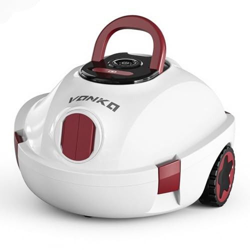 VONKO P10 Poolroboter, kabelloser Poolsauger für Flachboden bis 100, 100 Min. Akku