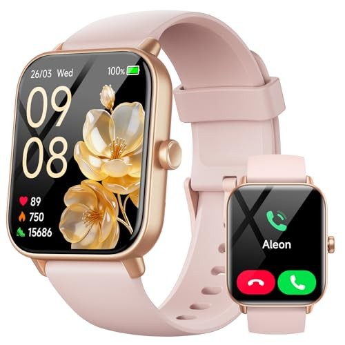 Smartwatch Damen 1.8" mit Telefonfunktion, Herzfrequenz, IP68, 120+ Sportmodi