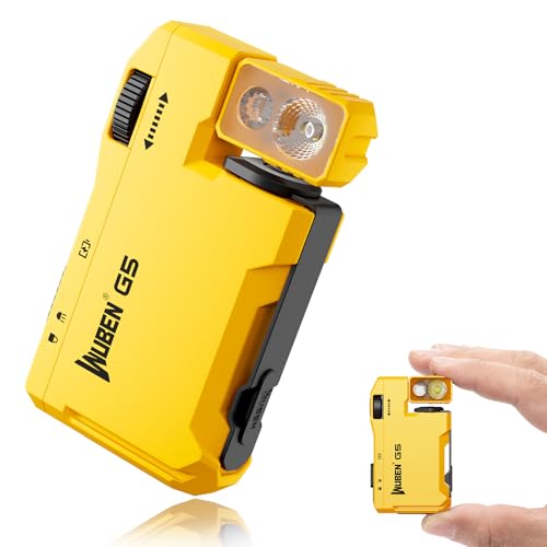 WUBEN G5 Mini LED Taschenlampe 400 Lumen, RGB, 6 Modi, Wasserdicht, Gelb