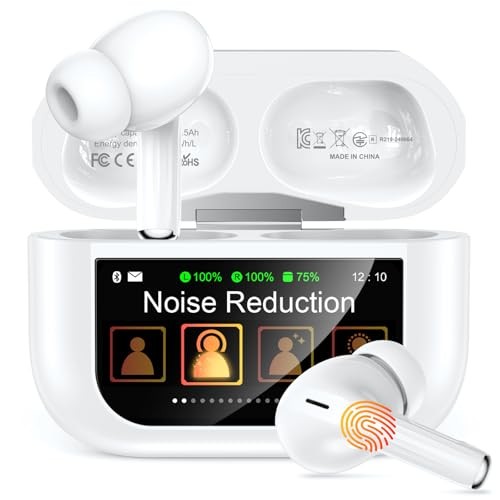 ZZU Bluetooth 5.4 Kopfhörer In-Ear mit ANC, 48 Std. Laufzeit, IPX7, Weiß