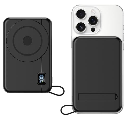 Powerbank 10000mAh für MagSafe, 22.5W, Typ-C, Kabellos, kompatibel mit iPhone, Galaxy