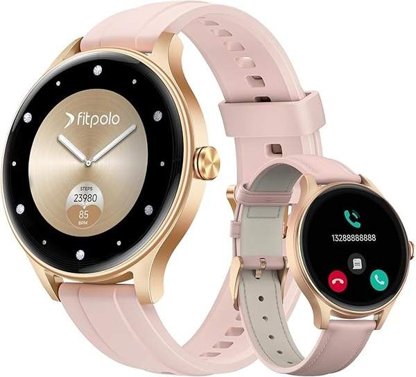 Smartwatch Damen 1.57", Fitness Tracker mit Herzfrequenz, 120+ Sportmodi, wasserdicht