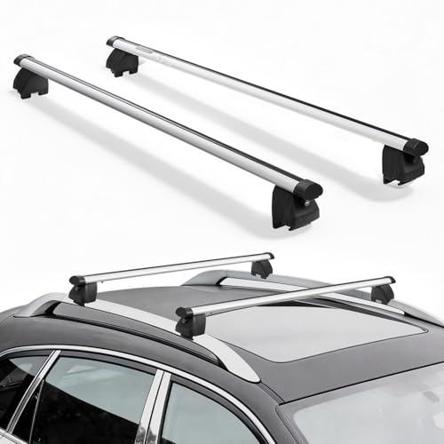 VEVOR Dachgepäckträger 2 x Querträger 90 kg, für PKW SUV, 180-1035 mm Relingabstand
