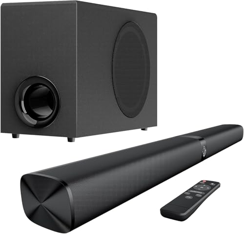 GarageRock Soundbar mit Subwoofer 110W, Bluetooth 5.3, Surround Sound für Fernseher/PC