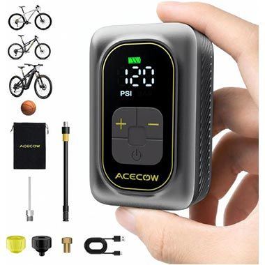 Acecow Mini Elektrische Fahrradpumpe bis 8 Bar