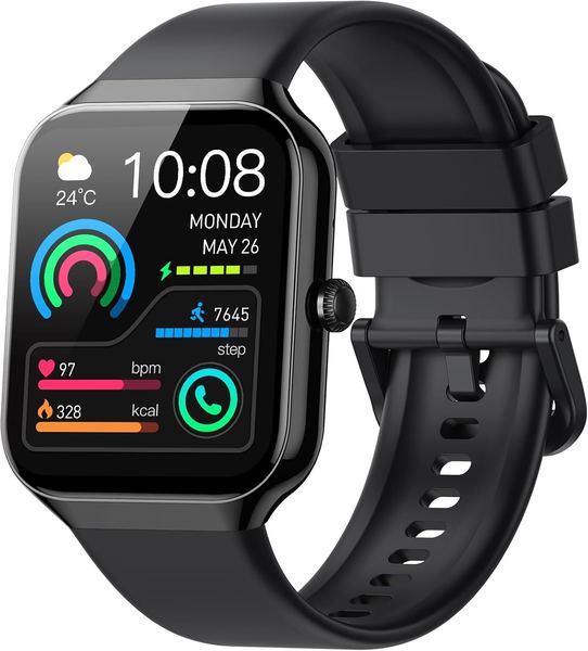 Jugeman Smartwatch 1,96" HD Touchscreen Herren Damen mit Telefonfunktion