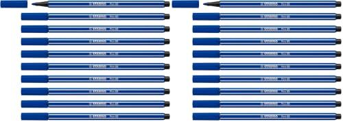 Stabilo PEN 68 Filzstifte 20 Stück Blau