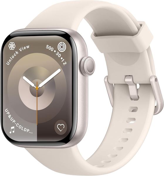 AcclaFit Smartwatch 1,85" HD Touch, Fitnessuhr, 140+ Sportmodi, Pulsmesser, IP68