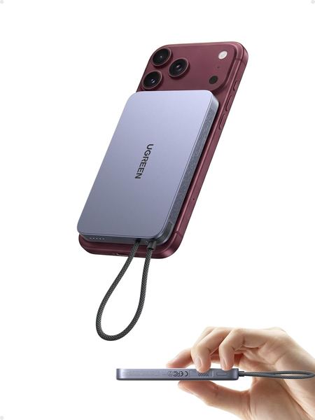 UGREEN MagFlow Air Powerbank 10000mAh, Magsafe, Qi2 25W, PD45W, inkl. 1m USB-C Kabel