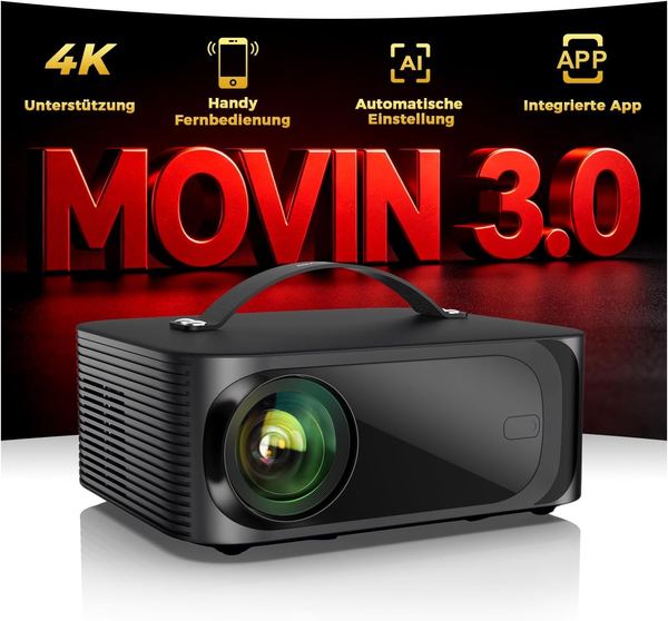 ONOAYO Beamer 4K 1800 ANSI HDR10 Netflix kompatibler Projektor Movin 3.0